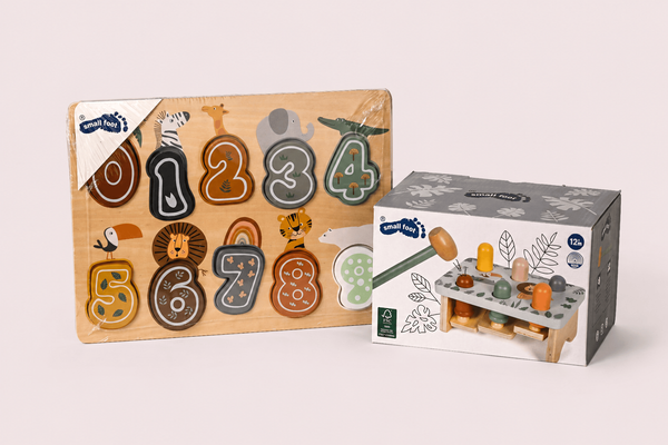 Комплект „Safari“ – игра с чукче и пъзел с числа
