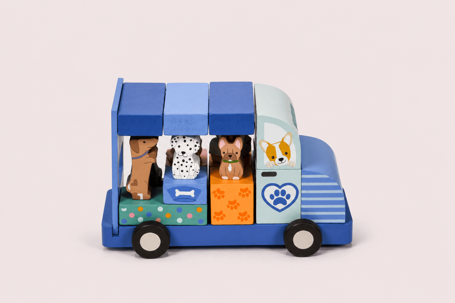 Дървен ван за кучешки салон – пъзел и игра (Dog Groomers Van)