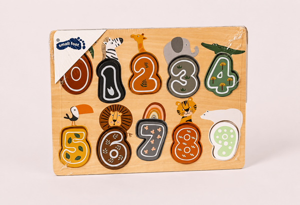 Комплект „Safari“ – игра с чукче и пъзел с числа (Hammering Game + Numbers Puzzle "Safari")